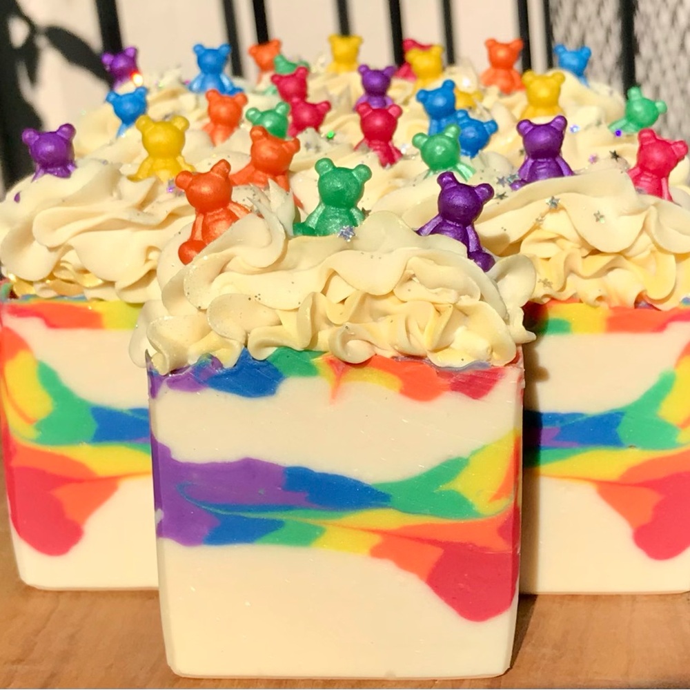 Artisan Gummy Bear Rainbow Swirl Soap WWSC